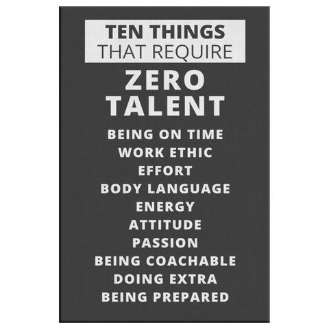 Ten Things (Black on White)
