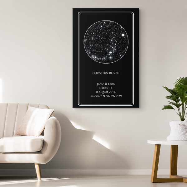 Star Map - Black Circle