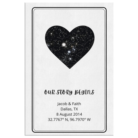 Star Map - Black Heart