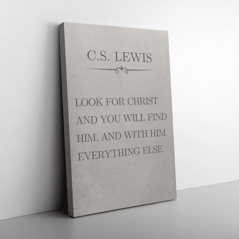 CS Lewis Look For Christ