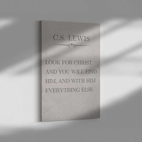 CS Lewis Look For Christ