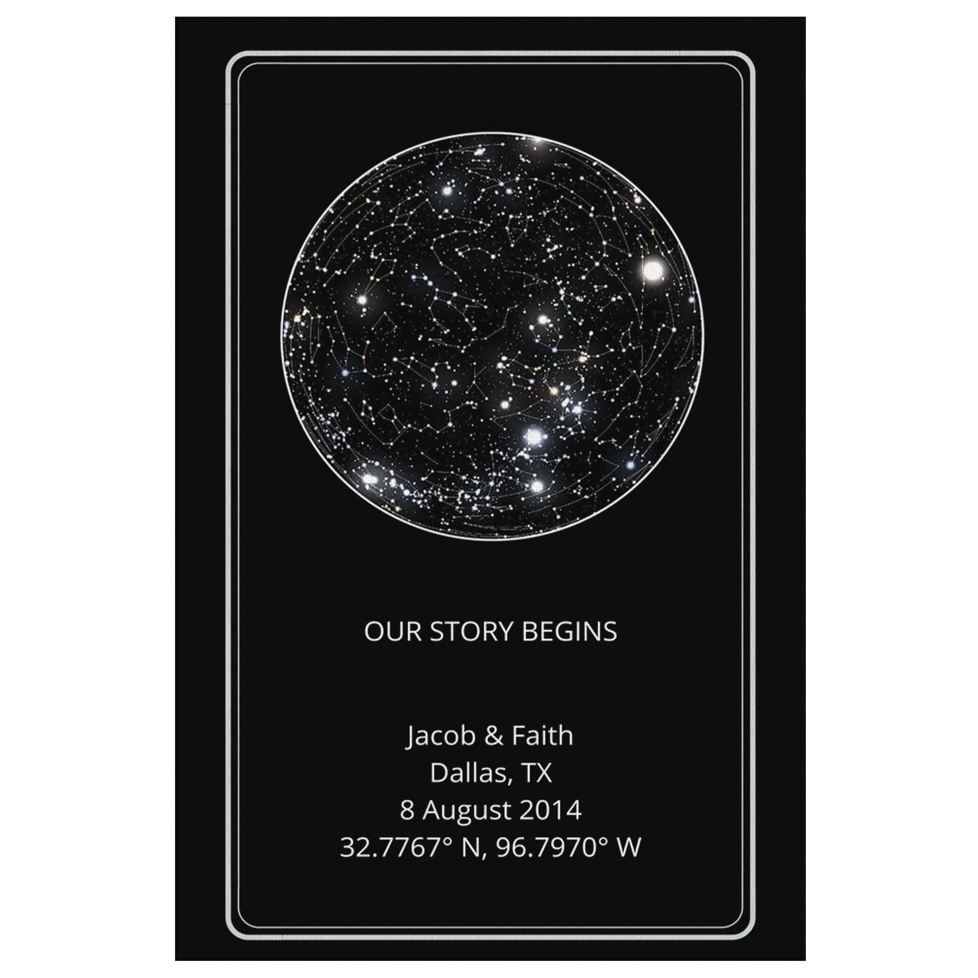 Star Map - Black Circle