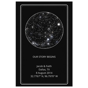Star Map - Black Circle