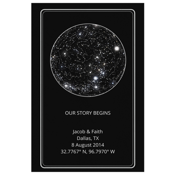 Star Map - Black Circle