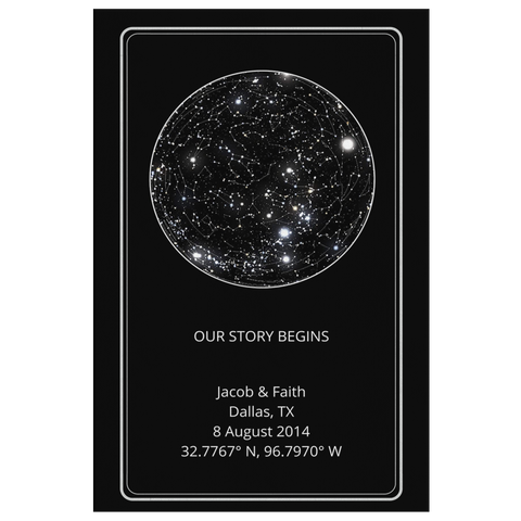 Star Map - Black Circle