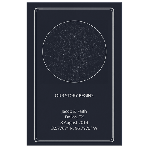 Star Map - Grey Circle